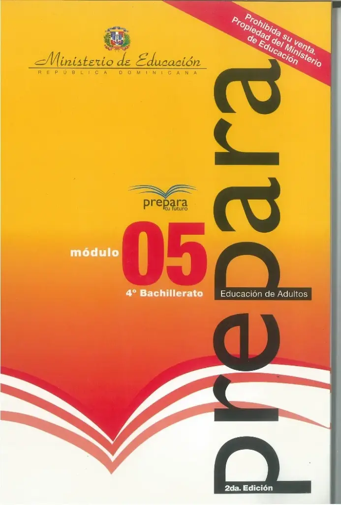 Módulo 5 - 4° Bachillerato (Prepara) PDF 2 Portada del Módulo 5 de 4to de Bachillerato del programa Prepara del MINERD