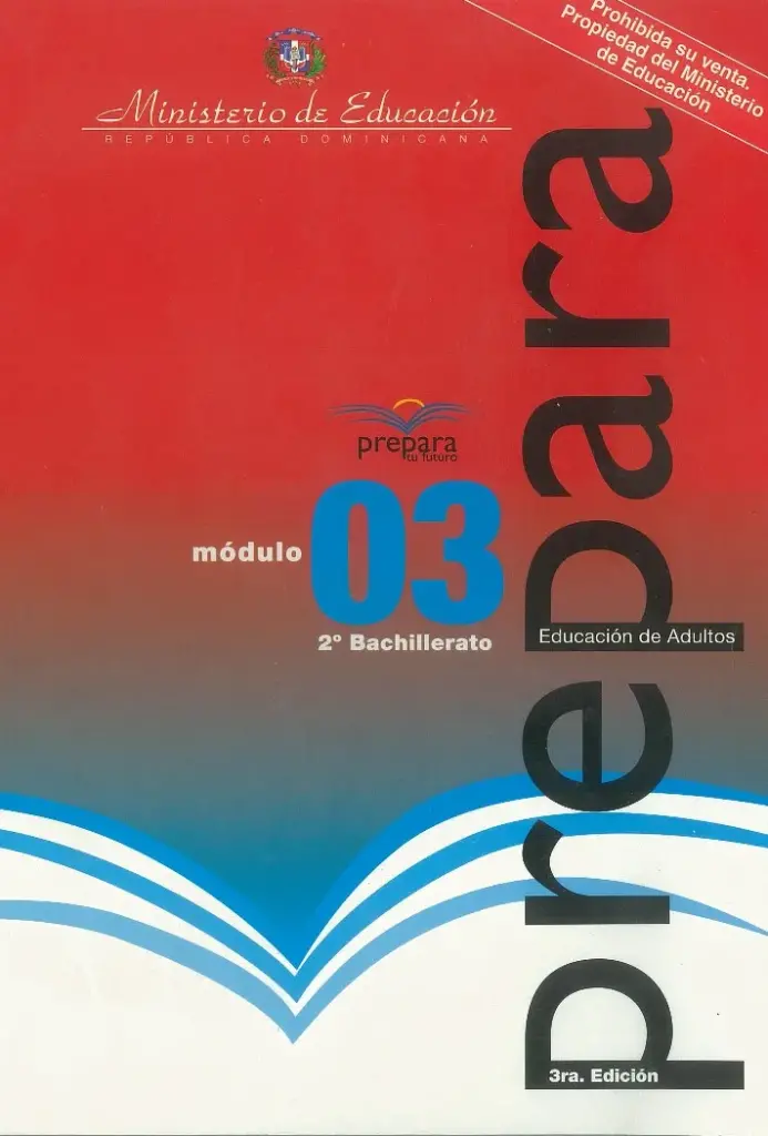 Módulo 3 - 2° Bachillerato (Prepara) PDF 2 Portada del Módulo 3 de 2do de Bachillerato del programa Prepara del MINERD