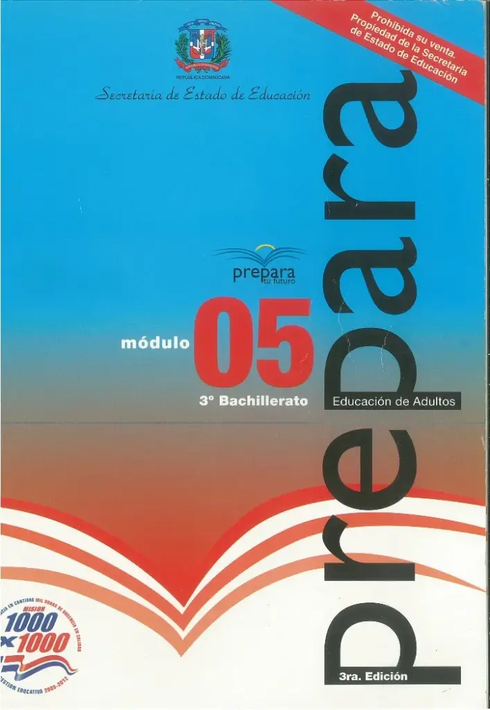 Módulo 5 - 3° Bachillerato (Prepara) PDF 2 Portada del Módulo 5 de 3ro de Bachillerato del programa Prepara del MINERD