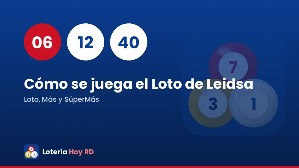 Cómo se juega el Loto de Leidsa (Loto, Más y SúperMás) 1 Cómo se juega el Loto de Leidsa (Loto, Más y SúperMás)